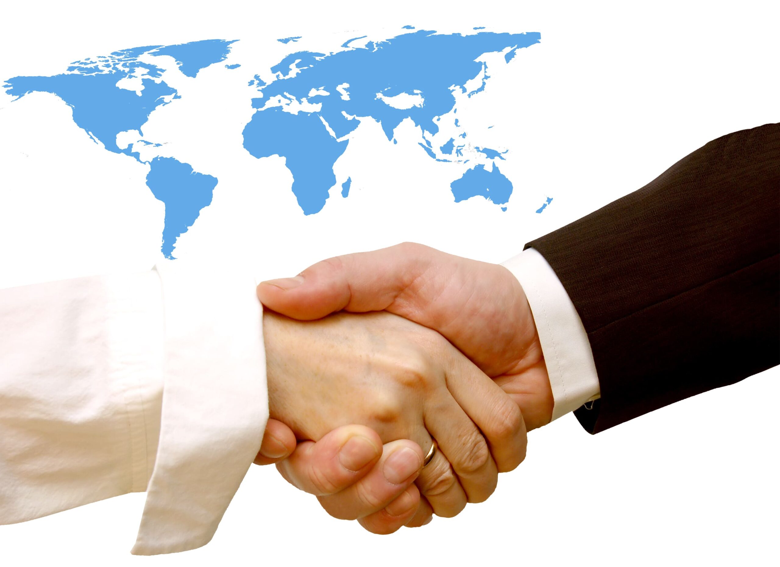 handshake with world map background (1)